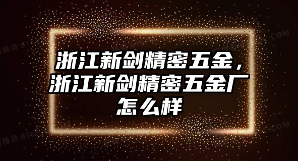 浙江新劍精密五金，浙江新劍精密五金廠怎么樣