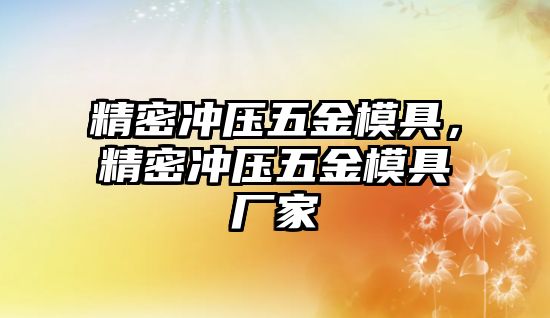 精密沖壓五金模具，精密沖壓五金模具廠家