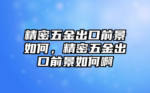 精密五金出口前景如何，精密五金出口前景如何啊