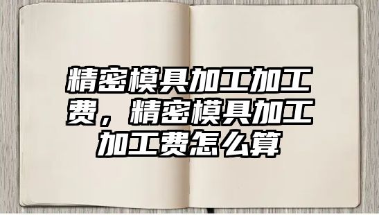 精密模具加工加工費(fèi)，精密模具加工加工費(fèi)怎么算