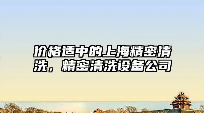 價格適中的上海精密清洗，精密清洗設(shè)備公司