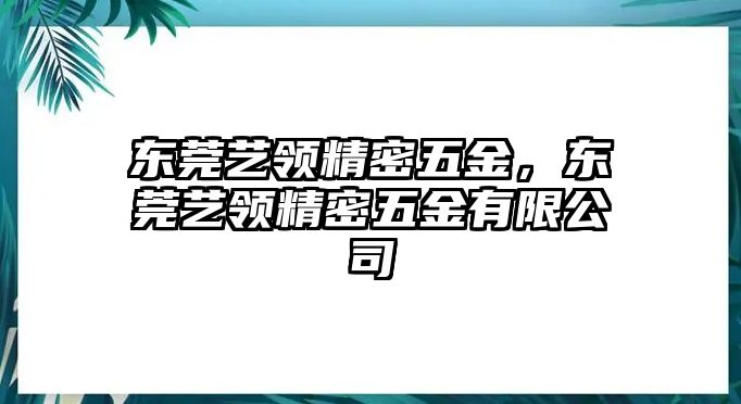 東莞藝領(lǐng)精密五金，東莞藝領(lǐng)精密五金有限公司