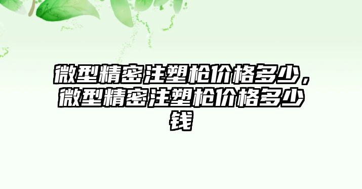 微型精密注塑槍價(jià)格多少，微型精密注塑槍價(jià)格多少錢