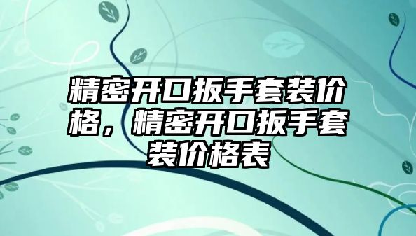 精密開口扳手套裝價格，精密開口扳手套裝價格表