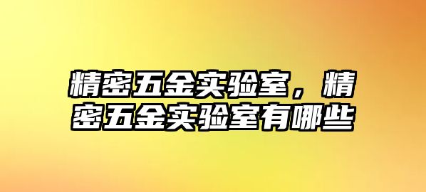 精密五金實驗室，精密五金實驗室有哪些