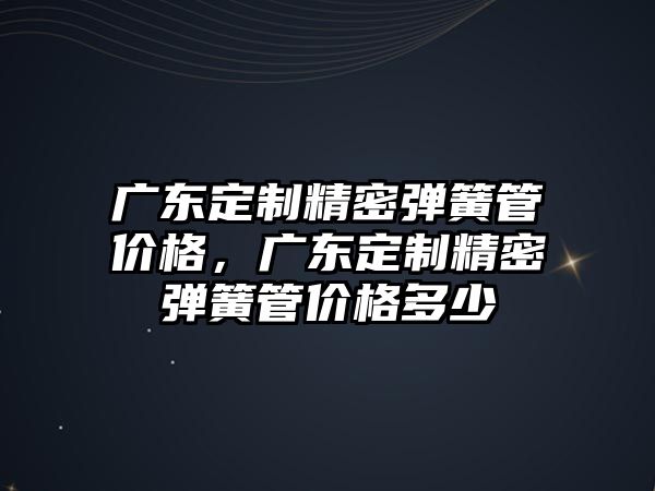 廣東定制精密彈簧管價格，廣東定制精密彈簧管價格多少