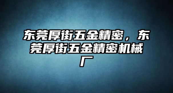 東莞厚街五金精密，東莞厚街五金精密機(jī)械廠