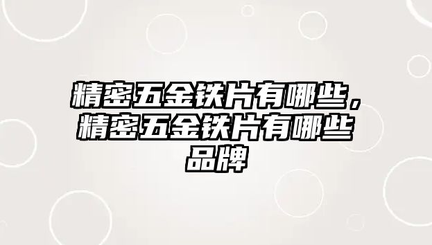 精密五金鐵片有哪些，精密五金鐵片有哪些品牌