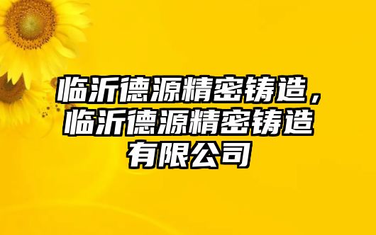 臨沂德源精密鑄造，臨沂德源精密鑄造有限公司