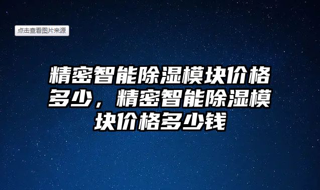 精密智能除濕模塊價格多少，精密智能除濕模塊價格多少錢