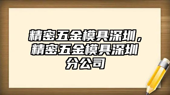 精密五金模具深圳，精密五金模具深圳分公司