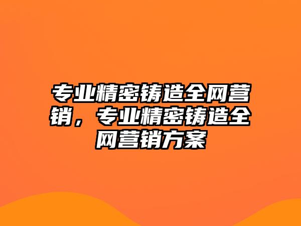 專業(yè)精密鑄造全網(wǎng)營銷，專業(yè)精密鑄造全網(wǎng)營銷方案