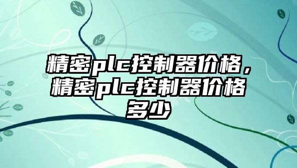 精密plc控制器價格，精密plc控制器價格多少