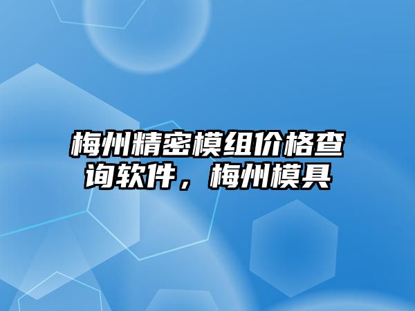 梅州精密模組價(jià)格查詢軟件，梅州模具