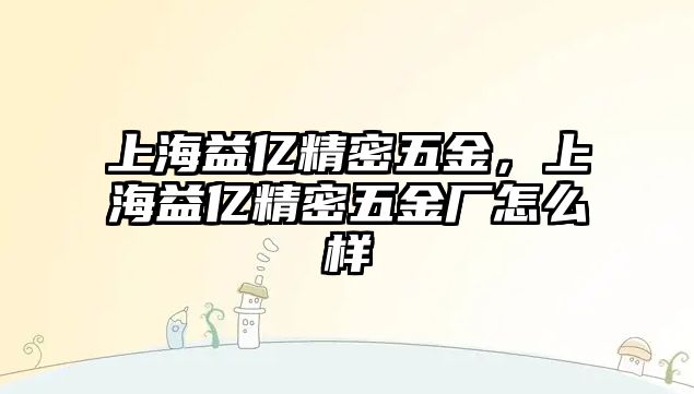 上海益億精密五金，上海益億精密五金廠怎么樣