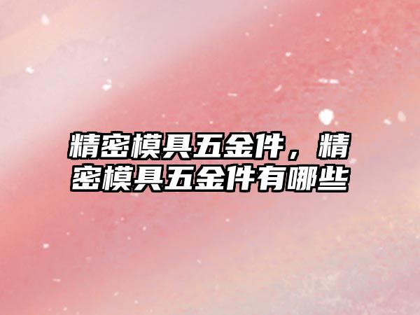 精密模具五金件，精密模具五金件有哪些