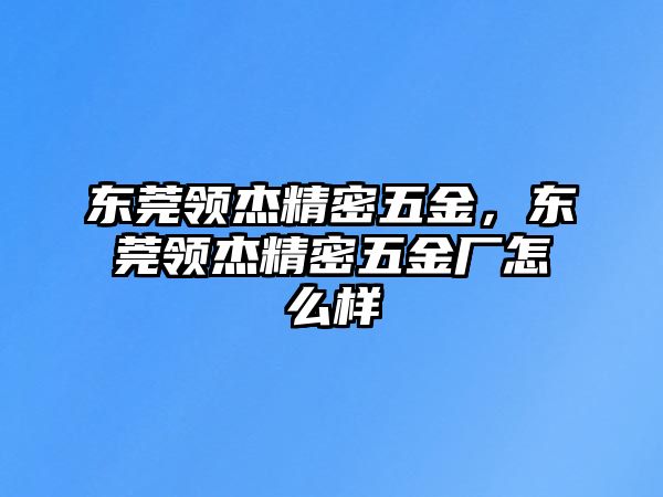 東莞領(lǐng)杰精密五金，東莞領(lǐng)杰精密五金廠怎么樣