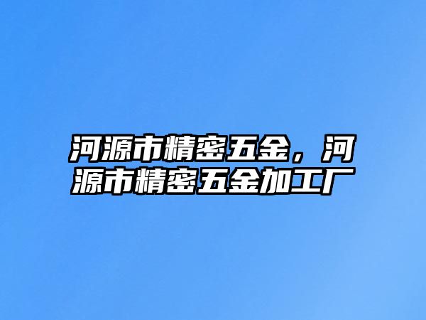 河源市精密五金，河源市精密五金加工廠