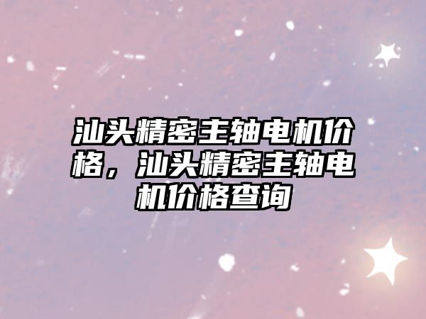 汕頭精密主軸電機價格，汕頭精密主軸電機價格查詢