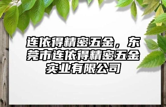 連依得精密五金，東莞市連依得精密五金實(shí)業(yè)有限公司