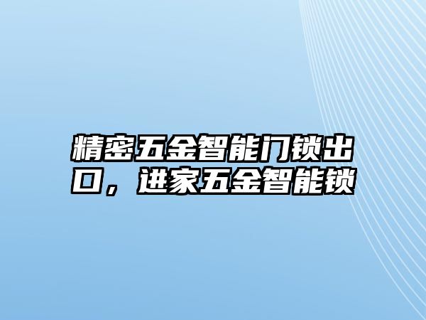 精密五金智能門鎖出口，進(jìn)家五金智能鎖