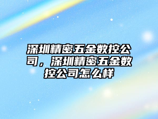 深圳精密五金數(shù)控公司，深圳精密五金數(shù)控公司怎么樣