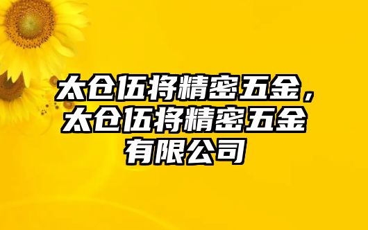 太倉伍將精密五金，太倉伍將精密五金有限公司