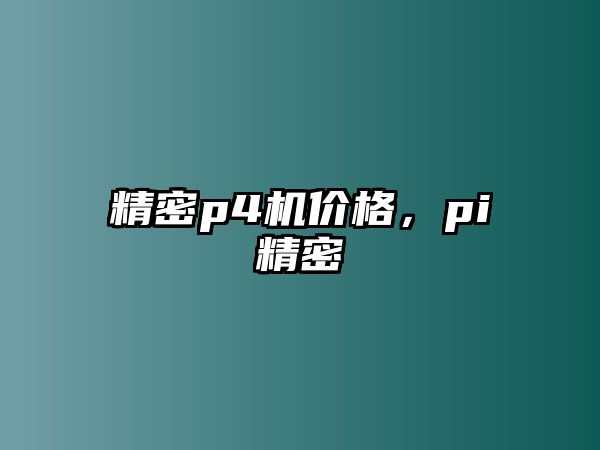 精密p4機(jī)價(jià)格，pi精密