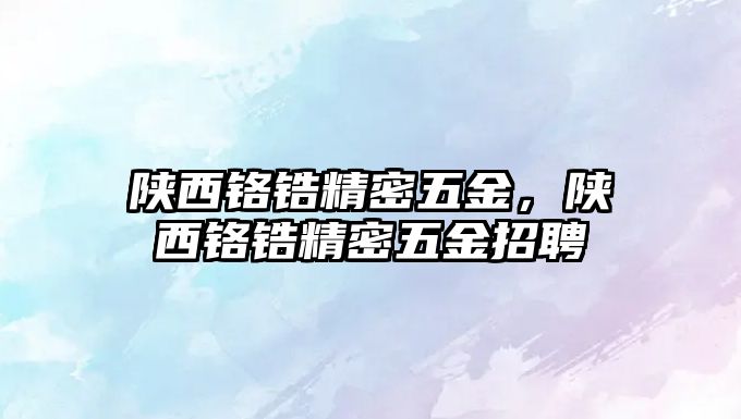 陜西鉻鋯精密五金，陜西鉻鋯精密五金招聘