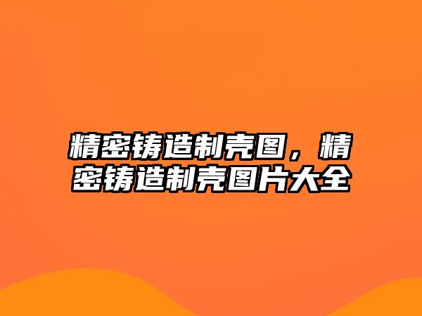 精密鑄造制殼圖，精密鑄造制殼圖片大全