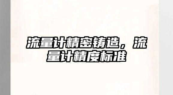 流量計精密鑄造，流量計精度標準