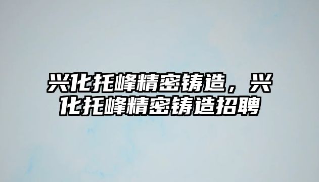 興化托峰精密鑄造，興化托峰精密鑄造招聘