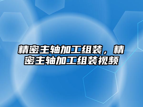 精密主軸加工組裝，精密主軸加工組裝視頻