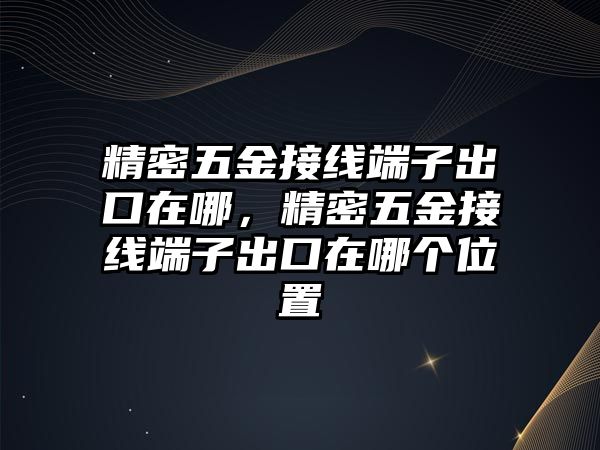 精密五金接線端子出口在哪，精密五金接線端子出口在哪個(gè)位置