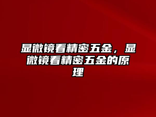 顯微鏡看精密五金，顯微鏡看精密五金的原理