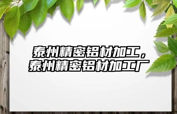 泰州精密鋁材加工，泰州精密鋁材加工廠