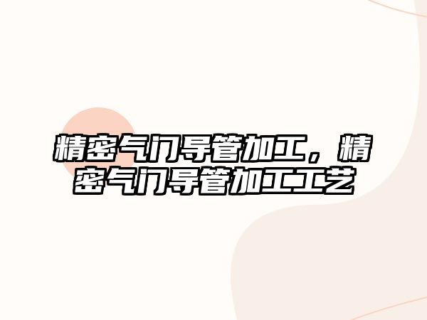 精密氣門(mén)導(dǎo)管加工，精密氣門(mén)導(dǎo)管加工工藝