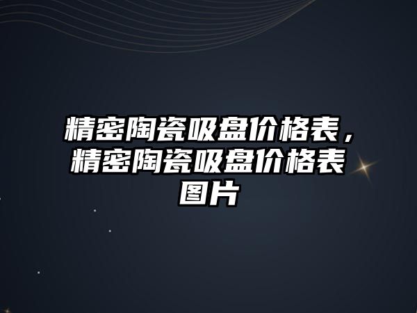 精密陶瓷吸盤價格表，精密陶瓷吸盤價格表圖片