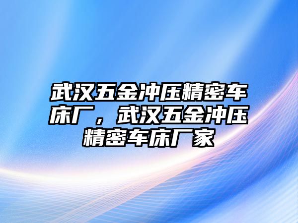 武漢五金沖壓精密車床廠，武漢五金沖壓精密車床廠家