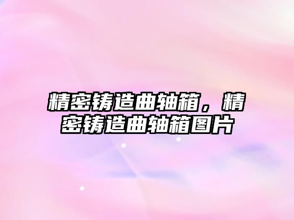 精密鑄造曲軸箱，精密鑄造曲軸箱圖片