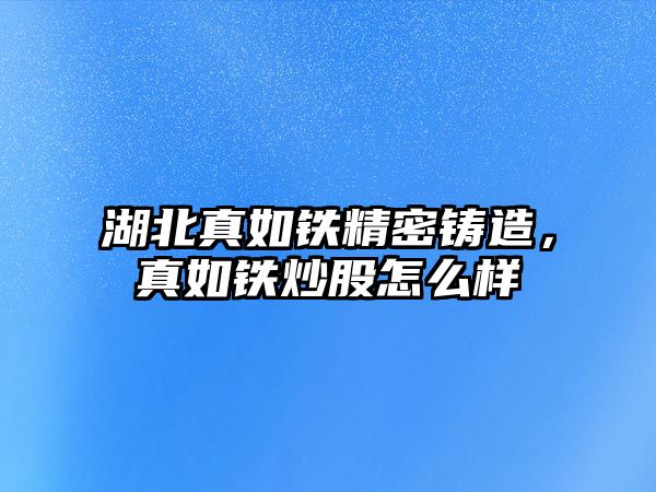 湖北真如鐵精密鑄造，真如鐵炒股怎么樣