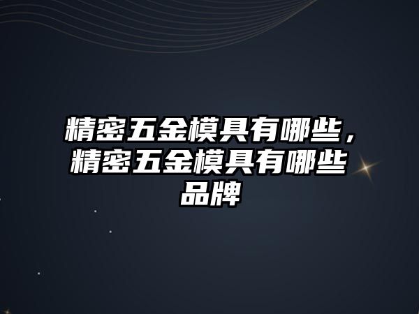 精密五金模具有哪些，精密五金模具有哪些品牌