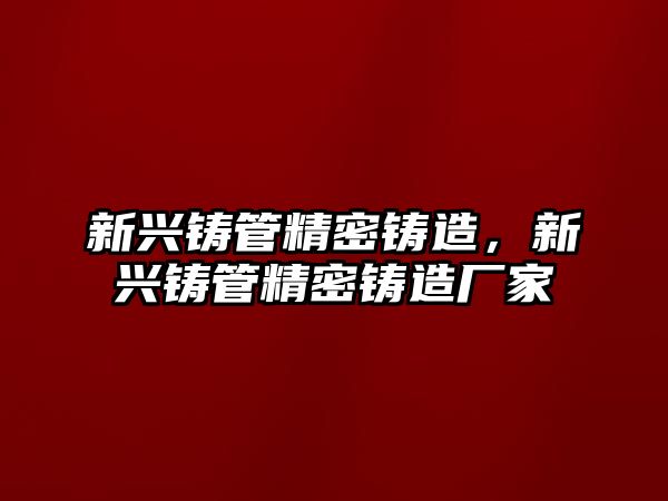 新興鑄管精密鑄造，新興鑄管精密鑄造廠家