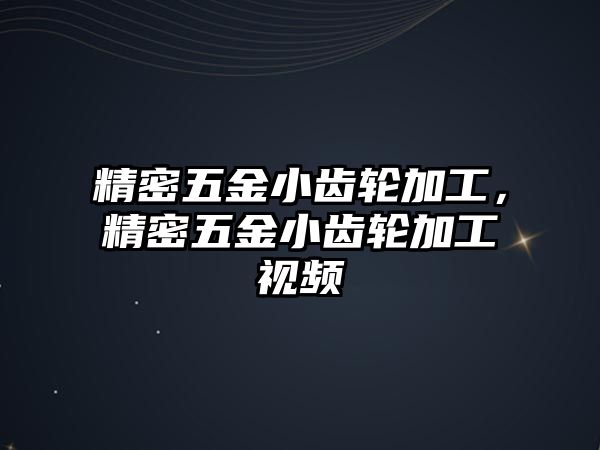 精密五金小齒輪加工，精密五金小齒輪加工視頻