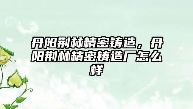 丹陽荊林精密鑄造，丹陽荊林精密鑄造廠怎么樣