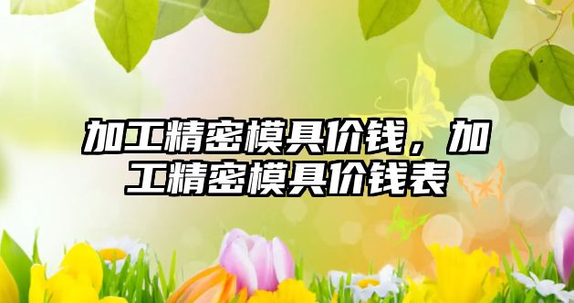 加工精密模具價錢，加工精密模具價錢表