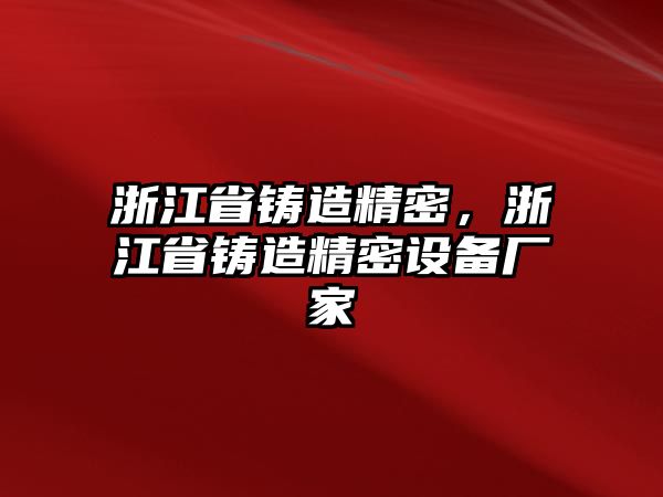 浙江省鑄造精密，浙江省鑄造精密設(shè)備廠家