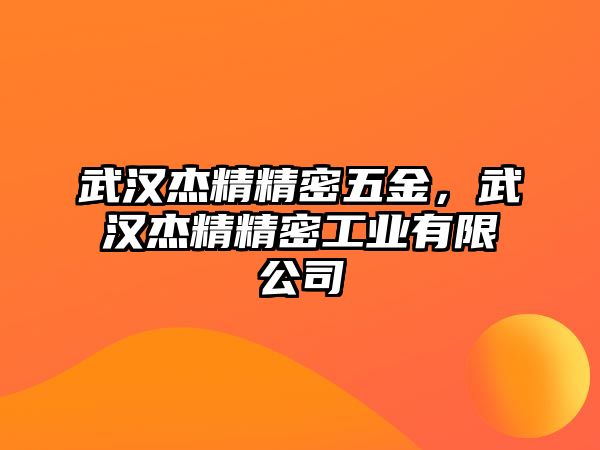 武漢杰精精密五金，武漢杰精精密工業(yè)有限公司