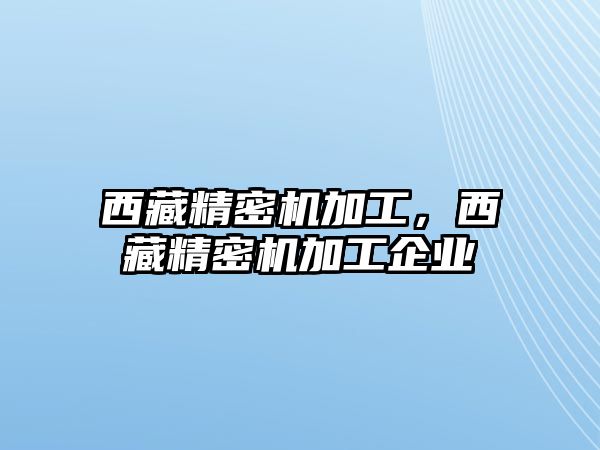 西藏精密機(jī)加工，西藏精密機(jī)加工企業(yè)