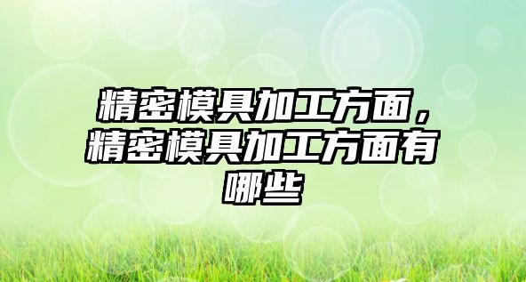 精密模具加工方面，精密模具加工方面有哪些